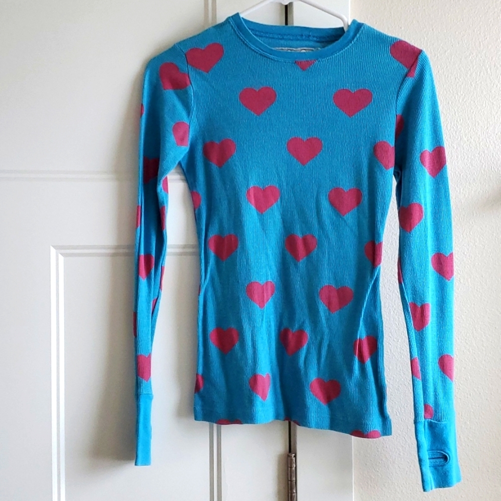 Heart long sleeve Henley
